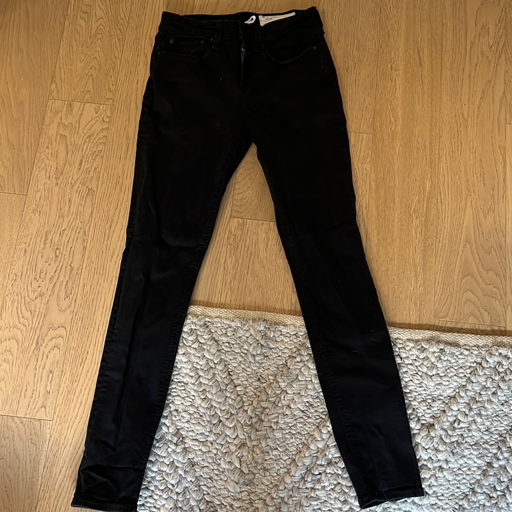 Rag & Bone cate mid rise black skinny jeans